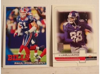 (2 Cards) 2002 Topps Reserve #23 Ike Hilliard & 2010 Topps #211 Paul Posluszny Mint/NM