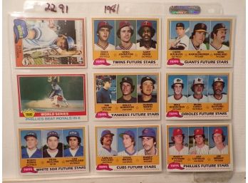 (9) Nine 1981 Topps Baseball Cards