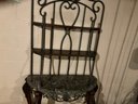 Beautiful Ashley Furniture Wrought Iron Carved Wood And Marble Bakers Rack