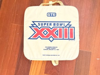 1989 GTE Super Bowl XXIII Stadium Seat Cushion Joe Robbie Stadium
