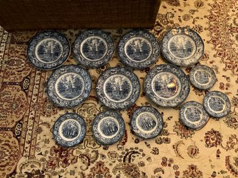 Liberty Blue 7 Dinner Plate 3 Dessert Plates And 3 Bread Plates