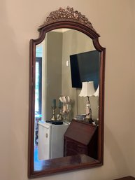Antique 42x24 Inch Gilded Carved Mahogany Mirror As Pictured