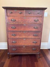 Antique Seven Drawer Chest Of Drawers Original Brass Hardware Beautifully Maintained
