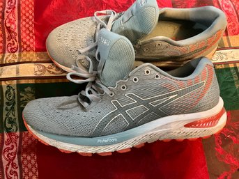 Asics Womens Gel Cumulus 22 1012A741 Teal Gray Running Shoes Sneakers Size 9.5