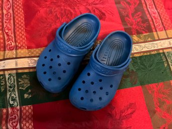 Kids Blue Crocs Size J1
