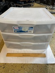12x12 Sterilite 3 Drawer Storage Box Needs Cleaning