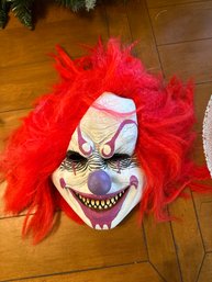 Evil Joker Clown Latex Mask Halloween Horror Adult Cosplay Prop
