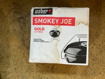 Weber Smokey Joe Portable Grill Charcoal BBQ Gold New In Damaged Box