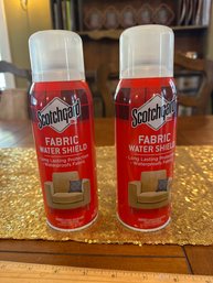 Set Of 2 New Scotchgard Fabric Water Shield Water Repellent Spray 10 Oz Cans