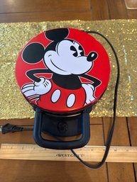 Walt Disney Mickey Mouse Red Waffle Maker Non Stick Electric Breakfast Cooker Looks Brand New
