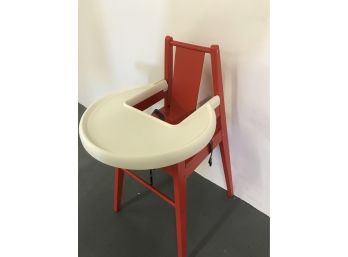 Red Ikea Modern Blanes Toddler Highchair High Chair Discontinued Color!