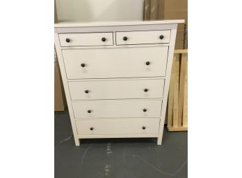 IKEA Tall White Dresser HEMNES 6-drawer Chest White Stain