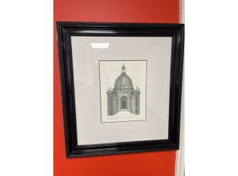 Stunning Bloomingdales Framed  Matted Architectural Print 25 1/2x23 1/2