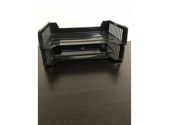 Black 2 Tier Paper Tray