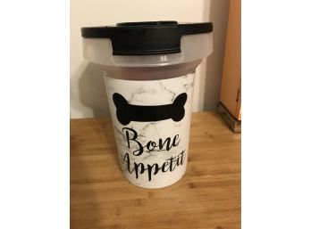 Large Cute Dog Food Or Snack Canister Container