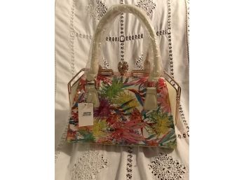 Funky Bright Floral Purse With Removable Strap