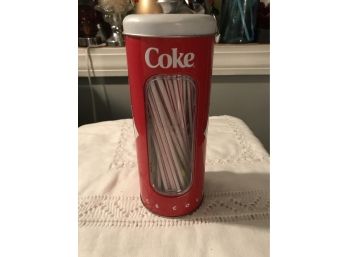 Vintage Coca Cola Straw Holder