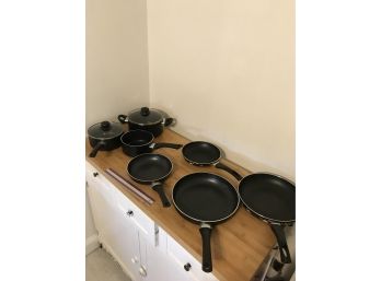 Lot Of 7 Assorted Amazon Basics Pots And Pans New And Like New