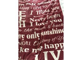 Love You Miss You Sentimental Throw Blanket