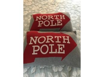 Lot Of 2 Storehouse North Pole Christmas Throw Pillows