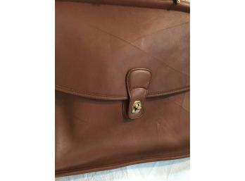 Damaged Leather Coach Messenger Bag And Wallet