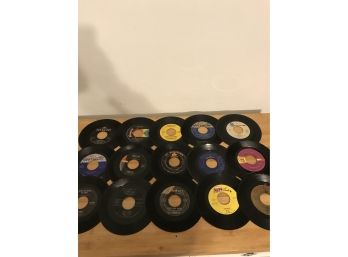 Lot Of 15 Vintage Vinyl Record Albums Singles