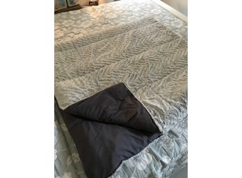 Dark Light Gray Cannon King Size Reversible Comforter