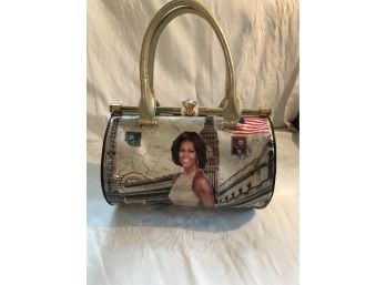 Michelle Obama Portrait Handbag Purse
