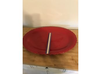 Extra Large Red Serving Tray