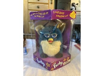 Furby Blue Turquoise And Yellow Vintage 1999 Tiger Electronics 70-800 New In Box See Photos