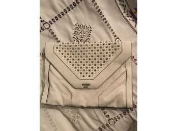 Guess White Tough Luv Large Strapless Purse