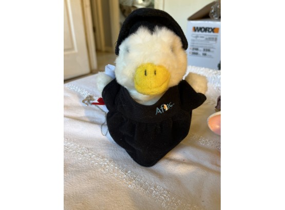 Aflac Duck Plush Stuffed Animal Graduation Cap Gown Tassel Diploma 6 Talks Work
