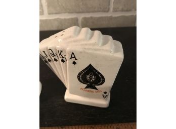 Atlantic City Playing Cards Salt And Pepper Shakers