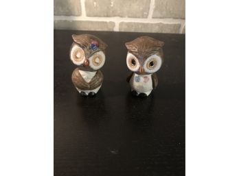 Vintage Owl Salt And Pepper Shakers Made In Korea