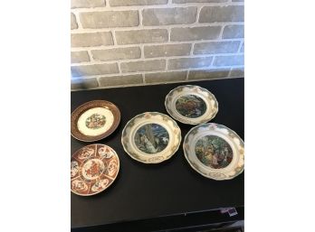 Lot Of 5 Decorative Wall Plates