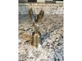 Brass Eagle Bell Lord Renew Verse Bible Isaiah 40 Figurine Metal