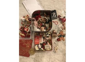 Lot Of Assorted Fun Christmas Ornaments