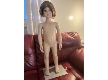 Child Size Mannequin With Stand Removable Arms And Wig See Photos