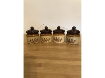 Vintage Ceramic Sugar Containers, Lot Of 4