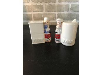 1996 Large Campbells Soup Salt And Pepper Shakers