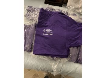 12 New Size Large T Shirts Purple Catholic Hospital Support See Photos