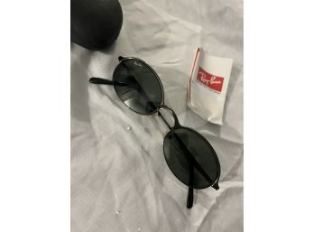RAY BAN W3097 Sunglasses Vintage Oval Gray Silver