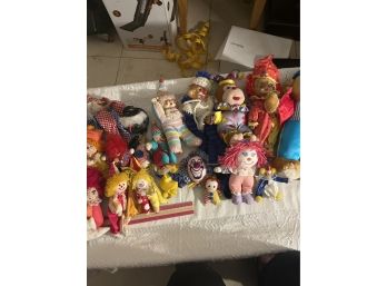 Vintage Clowns Jester Dolls Lot See All Photos