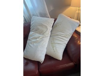 Lot Of 2 Cooling King Size Pillows Miracle Bamboo And Cooling See Photos