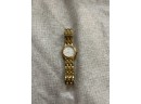 Caravelle By Bulova Women's Dress Bracelet Watch White Face With Gold Accents