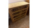 Hand Painted Antique Wooden Chest Of Drawers With Locks On Each No Keys Sorry See Photos