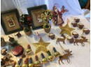 Huge Lot Christmas Ornaments Pictures And Ornamental Mini Topiary Trees