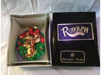 Christopher Radko 1999 Rudolph The Red-Nosed-Reindeer Christmas Ornament In Box