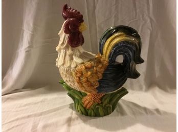 JAY Import Farm Rooster Chicken Vtg Ceramic Cookie Jar Figure Statue Tureen 13'