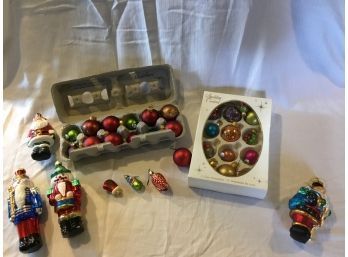 Lot Of 32 Vintage Christmas Glass Ornaments